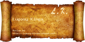 Lugosy Kinga névjegykártya